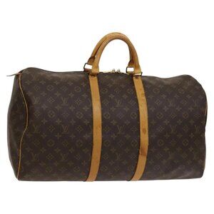 LOUIS VUITTON Monogram Keepall 55 Boston Bag